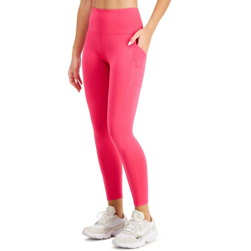 ID Ideology Womens Compression High Waist Side Pocket 7/8 Length Leggings In Reg